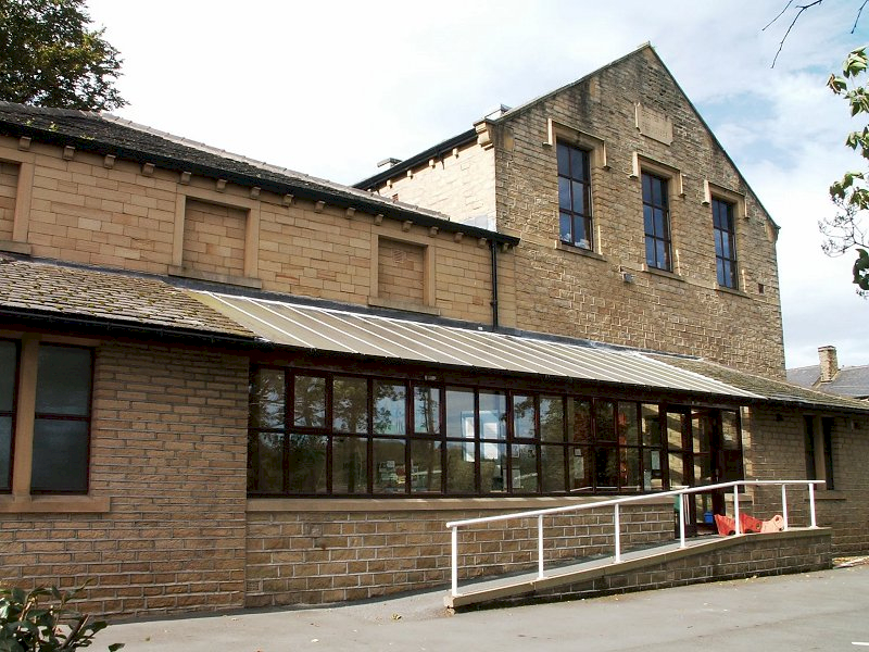 A view of Huddersfield Meeting House showing the main entrance A view of Huddersfield Meeting House showing the main entrance
